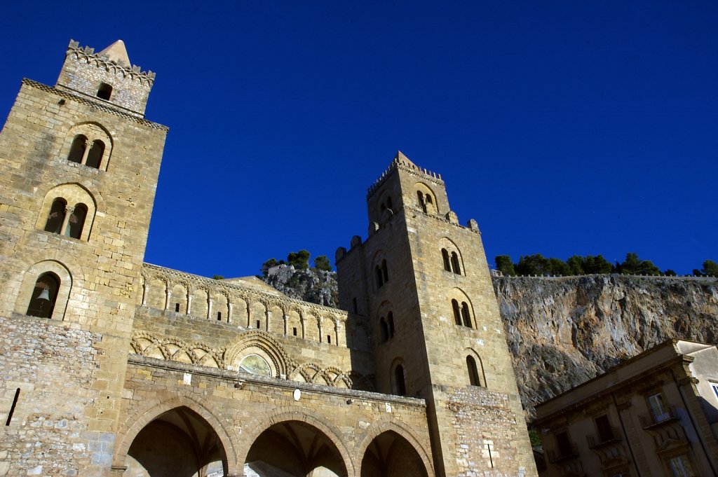 Duomo with Rocca di Cefalu behind