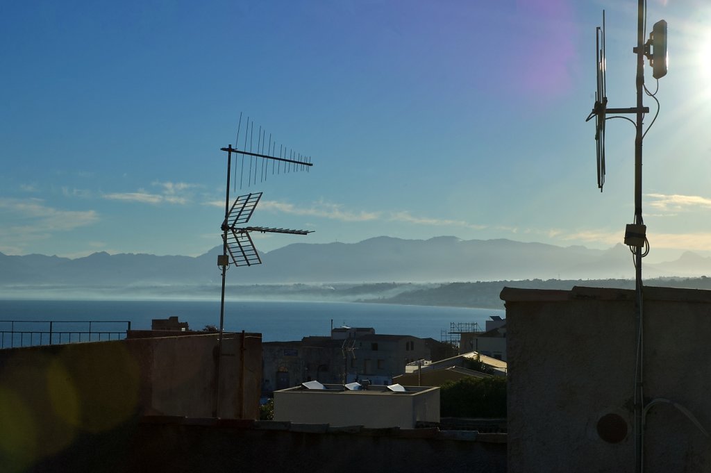 Early morning haze over Castellammare de Golfo