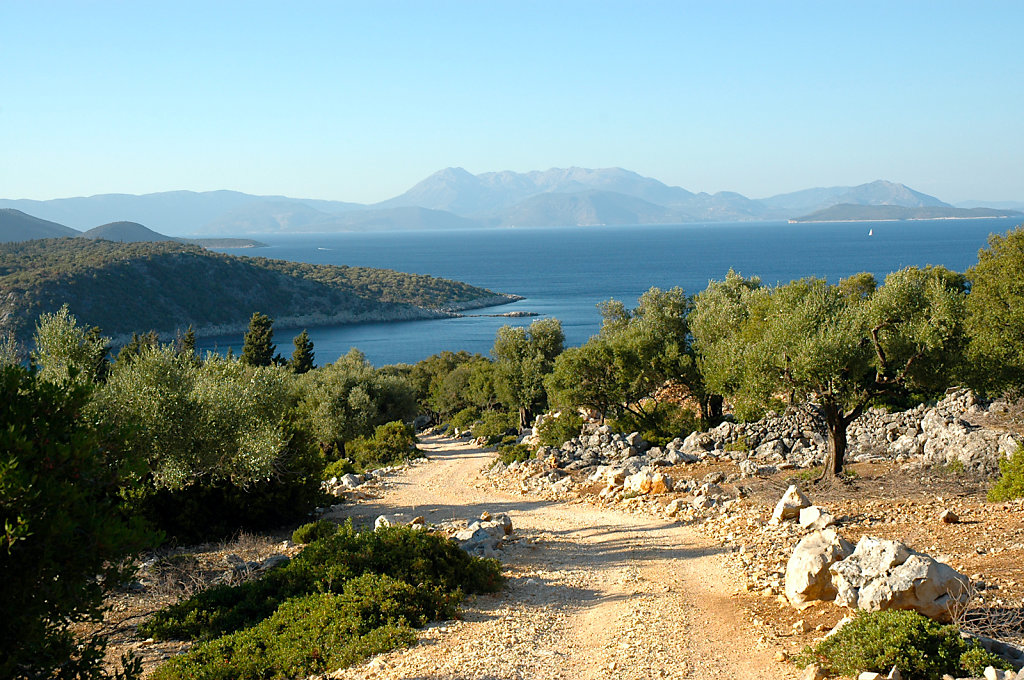 Towards Meganisi and Mainland